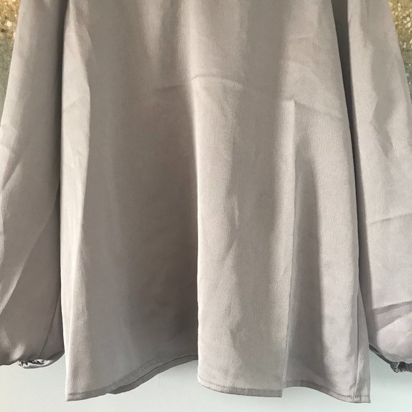 Nine West Metallic Silver Blouse (NWT) - Picture 3 of 13